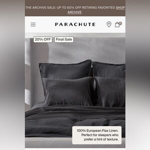 Parachute Linen Pillowcase set in King size